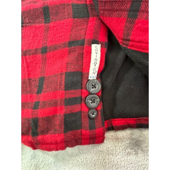 Covington Jacket Men's Medium Red & Black Plaid Casual Outdoor Wear - Picture 7 of 11